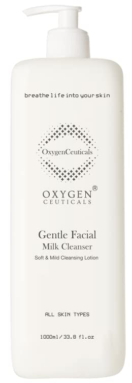 OxygenCeuticals Gentle Facial Cleansing Lotion – Hydrating Cleanser for Sensitive & Dry Skin, Removes Makeup Residue & Impurities Without Greasy Feel, Enriched with Botanic Oils 33.8 fl.oz (1000ml)