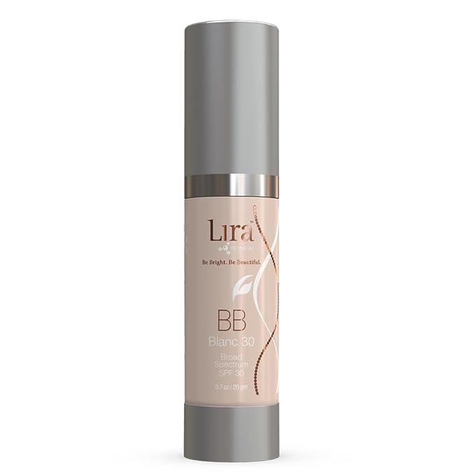 Lira Clinical BB Cream - SPF 30 Tinted BB Cream with PSC & Vitamins - Full Coverage - 0.7 fl oz. (Blanc 30)