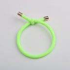 14PCS Hair Tie Elastics Knotted Hair Ties Ponytail Holders for Women Girls Elastic Hair Rubber Bands for Thin Thick Wavy Curly Straight Long Hair (Neon Yellow)
