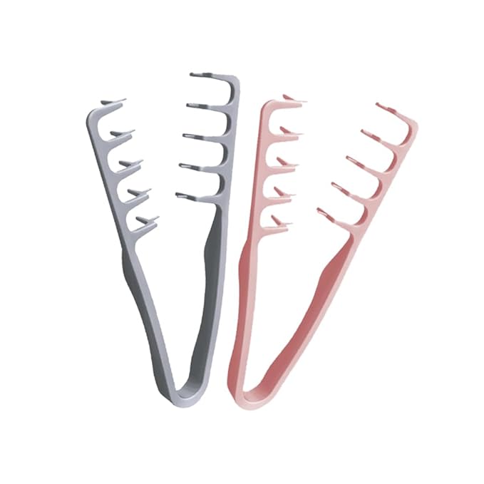 Texture Comb, Volumizing Wide-Tooth Hair Texture Styling Comb, Men's Fluffy Texture Hair Styling Appliances, Grooming Accessory Styling For Women. 2pcs/Grey+Pink