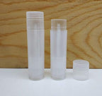 12 Pieces Clear Plastic Empty Lip Balm Tubes Containers DIY Lip Balm Lip Gloss Tube Pipe Bottle