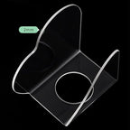 2 Pcs Clear Acrylic Nail Art Palettes Heart Shaped Nail Painting Plate Makeup Hand Palette Professional Cosmetic Mixing Palette for Beauty Salon