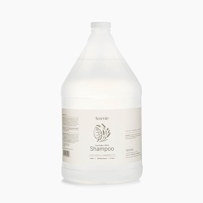 Lavender Mint Shampoo - 1 Gallon, Rejuvenating Spa-Worthy Elixir with Organic Olive Oil & Aloe Vera, Paraben-Free & Vegan, For Soft, Vibrant Hair