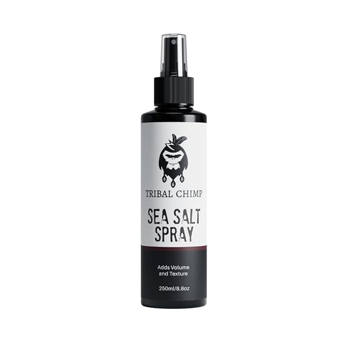 Tribal Chimp Sea Salt Spray for Men 250ml – Sea Salt Hair Spray for Volumizing, Thickening & Texturizing Hair of All Types – Strong Extra Hold, Natural, Non-Toxic & Alcohol Free Hairspray