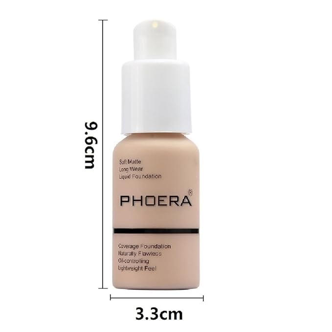 2 Pack PHOERA Foundation 108# Tan and 109# Foundation Makeup.