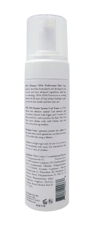 Keratin System Curl Mousse - Volumizing Curl Enhancer for Wavy or Frizz-Free Curls - Sulfate-Free with Argan and Coconut Oil