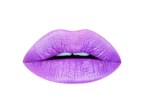 Aromi Purple Lilac Metallic Liquid Lipstick | Bright Lavender Lip Color with Shimmery Finish, Vegan and Cruelty-free, Long-Lasting, Smudge Proof, Handmade (Purple Unicorn)
