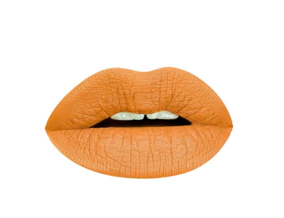 Aromi Honey Mustard Matte Liquid Lipstick | Golden Apricot Lip Color, Vegan & Cruelty-free Beauty, Smear Proof and Long-lasting, Handmade (Honey Mustard)