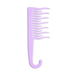 XO Curls Shower detangling hair comb, Wide tooth comb, Comb with hook for easy hanging in shower, Gentle on Scalp, Hair comb for with curly & wavy hair (Lavender)