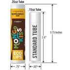 LIP BALM Mongo Kiss 6-Pack (6 tubes) Vanilla Honey by Eco Lips 100% Organic Beeswax & Cocoa Butter Lip Care with Organic Mongongo Oil - Soothe & Moisturize Dry and Cracked Lips - Made in USA