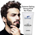 "FRAGFRE Hair Styling Gel, 8 fl oz, Extra Hold, Non Toxic & Flaky, Alcohol Free, Unscented, Color Safe, Provides Strong Firm Hold, No Residue, For Men and Women"