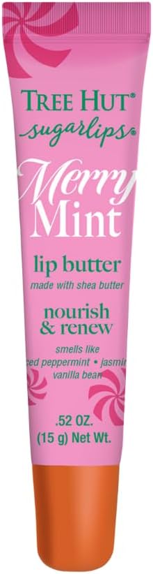 Tree Hut Sugarlips Lip Butter, Lock in Moisture & Nourish Skin for Full, Hydrated Lips, Essential Lip Care, 0.52 Fl oz.