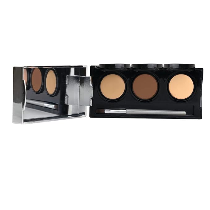 Dermaflage Rosacea Makeup Full Coverage Concealer Palette, Redness Corrector Cream for Face, Dark Circle and Under Eye Concealer and Color Corrector, Waterproof Hypoallergenic Formula (Medium)