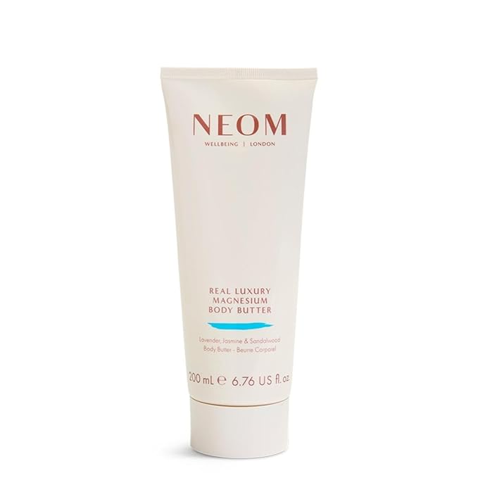 Neom - Magnesium Body Butter | 6.76 Fl Oz (200ml) | Lavender, Sandalwood & Jasmine | Calming Lotion with Essential Oils | 100% Natural Fragrances | Nourish & Soften | Signature De-Stress Scent