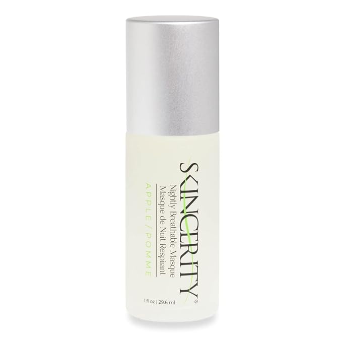 Nightly Breathable Masque - Apple, Grapeseed Oil and Vitamin E, Anti-Aging, Reduce Pore Size and Wrinkles, Hydrating and Nourishing, Radiant and Brightened Complexion