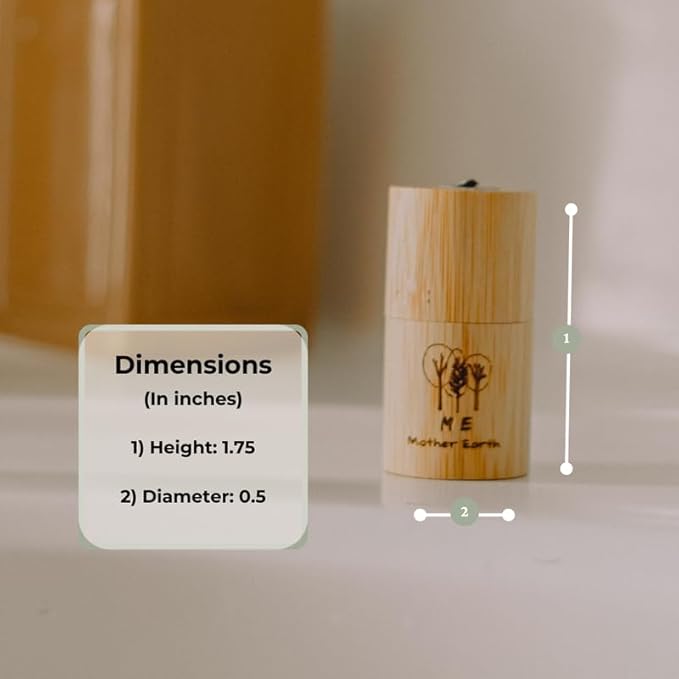 Vegan Biodegradable Bamboo Charcoal Dental Floss with Refillable Bamboo Container | Free Refill | Natural Candelilla Wax | 30M x2 | Peppermint Essential Oil | Eco Friendly Zero Waste Oral Care