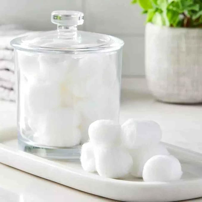 200Pcs White Cotton Balls Pure Natural Cotton Balls for Makeup Removal, Outdoor Traveling