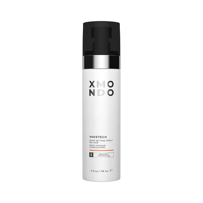 XMONDO Hair Wavetech Wave Setting Spray | Vegan Formula Designed with Waveflex Technology and Styling Polymers for Enhanced Waves Texture, Pro-Vitamin B5 to Combat Breakage and Frizz Control, 4 Fl Oz