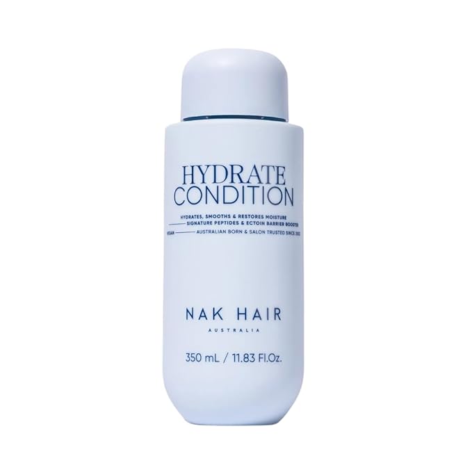 NAK Signature Hydrate Condition 350ml - Lightweight, Moisturizing Hair Conditioner - Protects, Detangles & Smooths Dry, Curly & Color-Treated Hair with Coconut Oil & Peptides - Vegan & Cruelty-Free