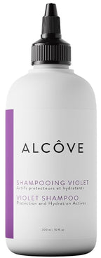 Alcôve - Violet Shampoo - Evening Primrose Oil, Mango Extract, and Argan Oil - Sulfate-Free - Blonde Hair - Colored Hair - Neutralize Yellow Tones - Refresh Highlights - Color-Safe -10oz