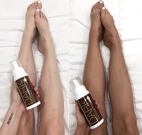 Tanning Starter Pack: Dark Sunless Tanning Mousse + Applicator Mitts.
