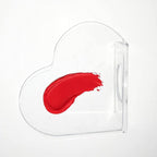 1 Pack Transparent Acrylic Nail Art Hand-held Palette Nail DIY Art Design Paint Color Mixing Manicure Tool, Heart Shaped