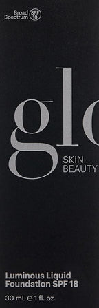 Glo Skin Beauty Luminous Liquid Mineral Foundation Makeup with SPF 18 (Almond) - Improves Uneven Skin Tone, Smooths & Corrects Imperfections, Sheer to Medium Coverage, Dewy Finish
