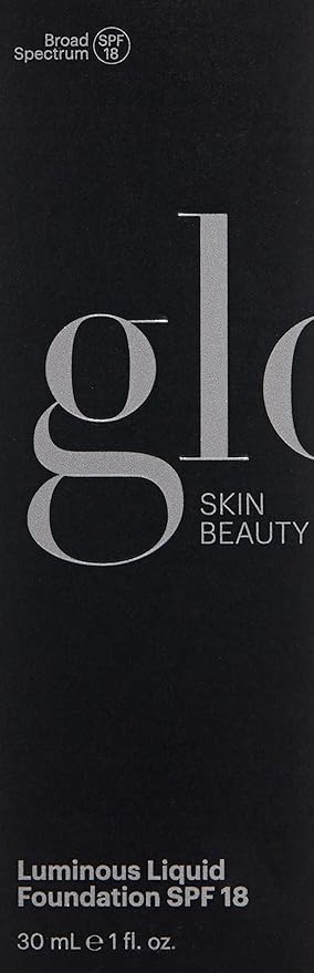 Glo Skin Beauty Luminous Liquid Mineral Foundation Makeup with SPF 18 (Almond) - Improves Uneven Skin Tone, Smooths & Corrects Imperfections, Sheer to Medium Coverage, Dewy Finish