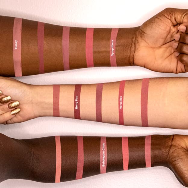 Beauty Bakerie Lip Whip Liquid Lipstick for Women, Waterproof Lip Gloss, Tint, Stain Long Lasting Hydrating Moisturizer, Matte or Metallic, 3.5mL, Berry Pop