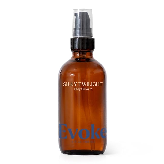 Plant Therapy Evoke Silky Twilight Body Oil 4 oz Refined Natural Scent with Warm, Powdery Undertones, Enhances Skin’s Glow & Elasticity with Squalane, Argan, and Vitamin E