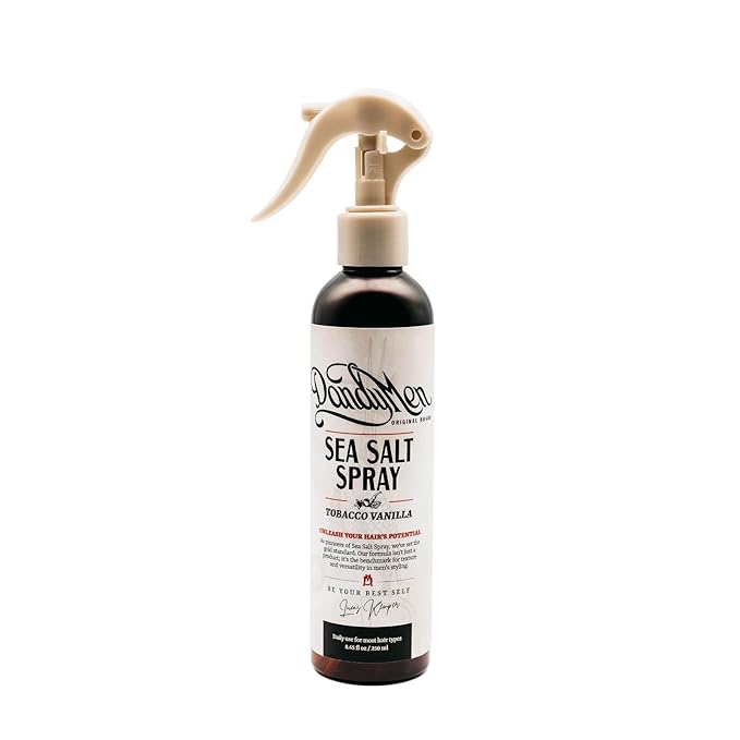 Sea Salt Spray – Lightweight Texture, Volume, and Flexible Hold with Epsom Salt & Pro-Vitamin B5 (8.45 oz, Tobacco Vanilla)