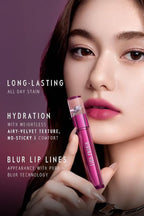 ALTERA BLURRING LIP TINT - Shine Lip Gloss to Soft Blurry Lip Matte Finish, Long-Lasting Lip Stain, Smooth and Blur lip lines, Watery-Velvet Feel, Hydrating & Non-Sticky (014 DIVA)