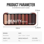 Rosy Brown Eyeshadow Palette for Mature Eyes – 9 Matte & Shimmer Shades in Taupe Nude, Dusty Rose, Copper Rose & Plum Brown, High Pigment & Blendable Daily Natural to Soft Smokey Looks