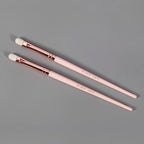 Natural Goat Hair Eye Brush by ENZO KEN - Small Corners & Smudge Brush - Single, Mini Size - Pink, E403S