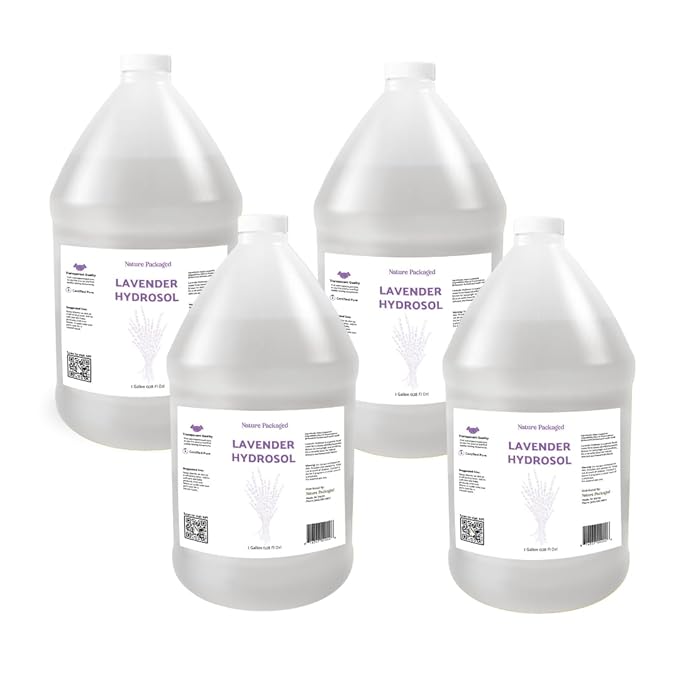 Lavender Hydrosol - Pure Steam Distilled Floral Water Spray for Face Toner, Facial Mist & DIY Skincare - Lavandula Angustifolia Hydrating Skin Refresher & Linen Spray - 100% Natural 4 Gallons