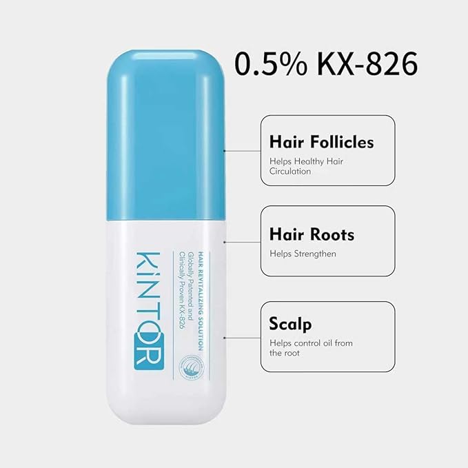 KINTOR 0.5% KX-826 DHT Blocker Hair Regrowth Spray for Men & Women 60ml