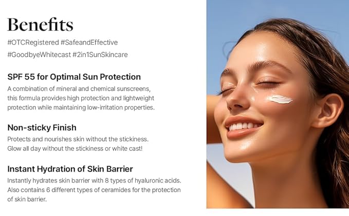 MDP+ Peptide 9 UV Bio Sunscreen | Korean Sunscreen SPF 50+ | Broad Spectrum UV Protection, Lightweight & Hydrating Formula