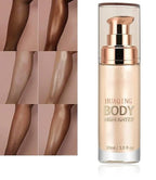 2 Pack Body Luminizer,Shimmer Body Highlighter Makeup Liquid Gloss Makeup for Glitte Face Body Gloss Cream.(104 Soft Yarn Pink)