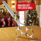 Suvorna 6.5” Thinning Shears for Hair Cutting, Trimming and Styling. Stainless Steel Texturizing Shears, blending shears and Layering Scissors for Cutting Hair for Women, Men and Adults