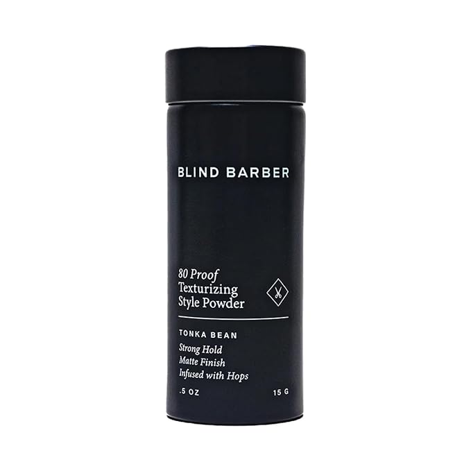 Blind Barber 80 Proof Texturizing Powder - Hair Styling Texture Powder for Men - Builds Weightless Volume - Matte Finish - Medium-to-Strong Hold Hair Products (0.5 oz)