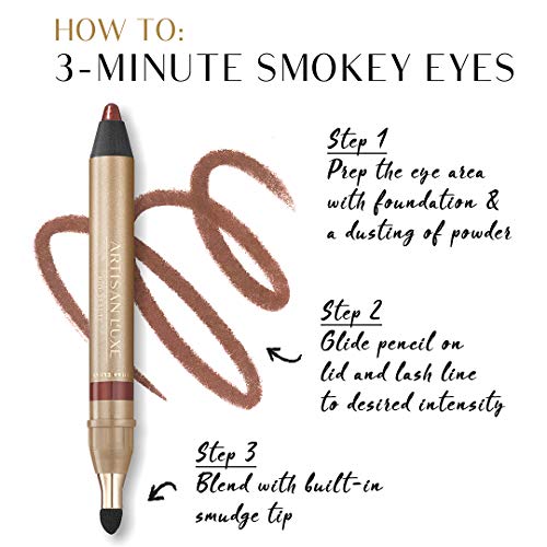 Artisan L'uxe Beauty Velvet Jumbo Eyeliner Pencil Smokey Eyes in 3 Minutes Water Proof, Smudge Proof, Long Lasting Age Defying Essential Oils (Shade: Shimmering Bronze)