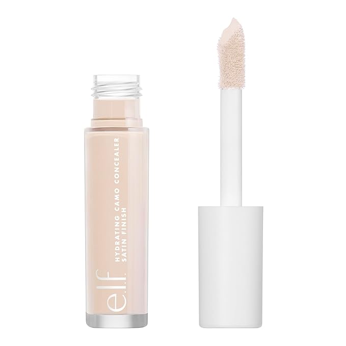 e.l.f. Hydrating Camo Concealer, Covers Blemishes & Under-Eye Circles, Full-Coverage & Delivers A Satin Finish, Vegan & Cruelty-Free, Fair Rose