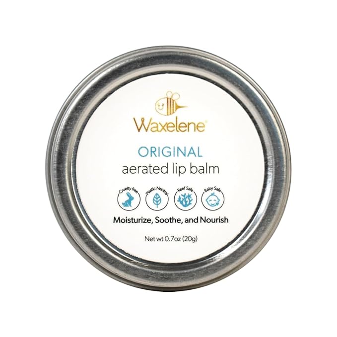 Waxelene Aerated Lip Balm Tin Combo Pack, 4 Piece, Best Lip Balm Ever Organic Multipurpose Ointment Baby Eczema Dry Sensitive Skin Chapped Lips salve