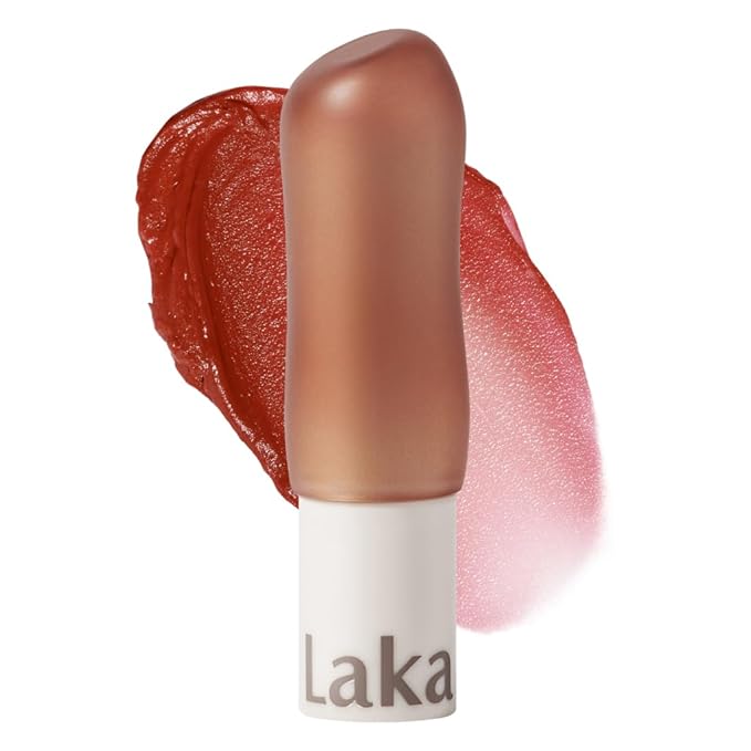 Laka Soul Vegan Lip Balm (4 Shades) Tinted, 3.9g/0.13oz, Deep Nourishing Plant-Based Lip Moisturizer, Vegan Lip Balm for Dry, Cracked and Chapped Lips (#Rosy)