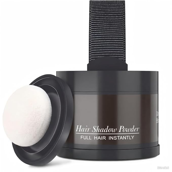 gowwim Hairline Powder(Dark Brown) Hair Root Dye, Instantly Hair Color Shadow Cover Gray Hair Root, Hair Touch-Up, Thin Hair Powder 4 g