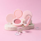 Powder Matte Blush Cheeks Face Makeup for Women With Mirror and Powder Puff Monochrome Blushes Lightweight,Smooth,Blendable,Fade and Transfer-Resistant Baked Blush,Effortless Matte Natural Finish