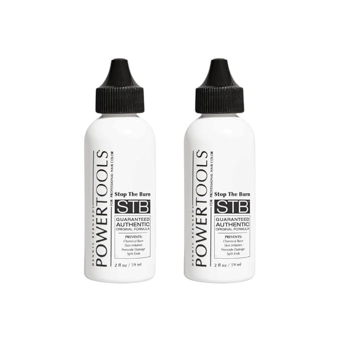 POWERTOOLS STB, The Original Stop The Burn 2 oz Pack of 2 | Mix Directly Into Hair Color Formula To Lessen Scalp Irritation From Hair Color