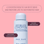 NAK Signature Hydrate Condition 350ml - Lightweight, Moisturizing Hair Conditioner - Protects, Detangles & Smooths Dry, Curly & Color-Treated Hair with Coconut Oil & Peptides - Vegan & Cruelty-Free