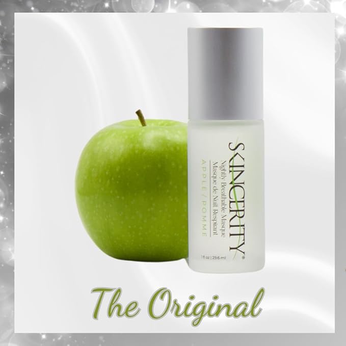 Nightly Breathable Masque - Apple, Grapeseed Oil and Vitamin E, Anti-Aging, Reduce Pore Size and Wrinkles, Hydrating and Nourishing, Radiant and Brightened Complexion