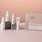 Glo Skin Beauty Brighten + Glow Travel Set | Mini Professional Skincare Kit | Travel Size Skincare Regimen Collection
